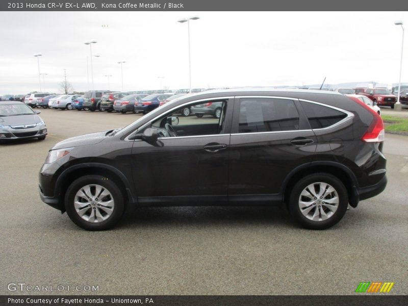 Kona Coffee Metallic / Black 2013 Honda CR-V EX-L AWD
