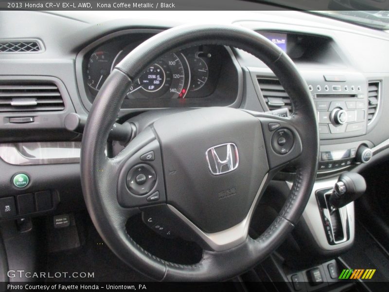 Kona Coffee Metallic / Black 2013 Honda CR-V EX-L AWD