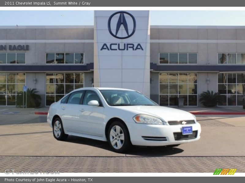 Summit White / Gray 2011 Chevrolet Impala LS