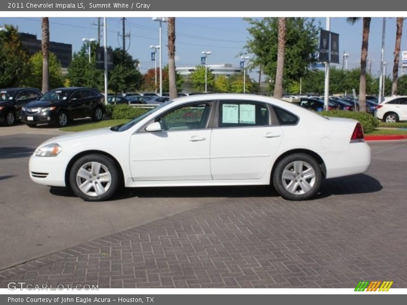 Summit White / Gray 2011 Chevrolet Impala LS
