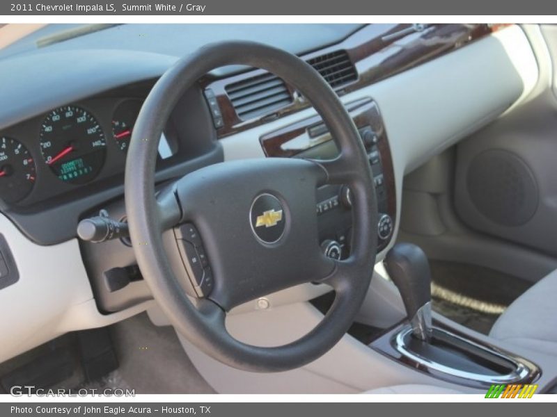 Summit White / Gray 2011 Chevrolet Impala LS