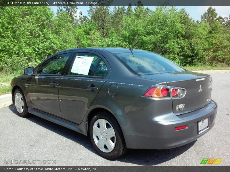 Graphite Gray Pearl / Beige 2011 Mitsubishi Lancer ES