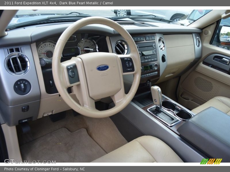 Dark Blue Pearl Metallic / Camel 2011 Ford Expedition XLT 4x4