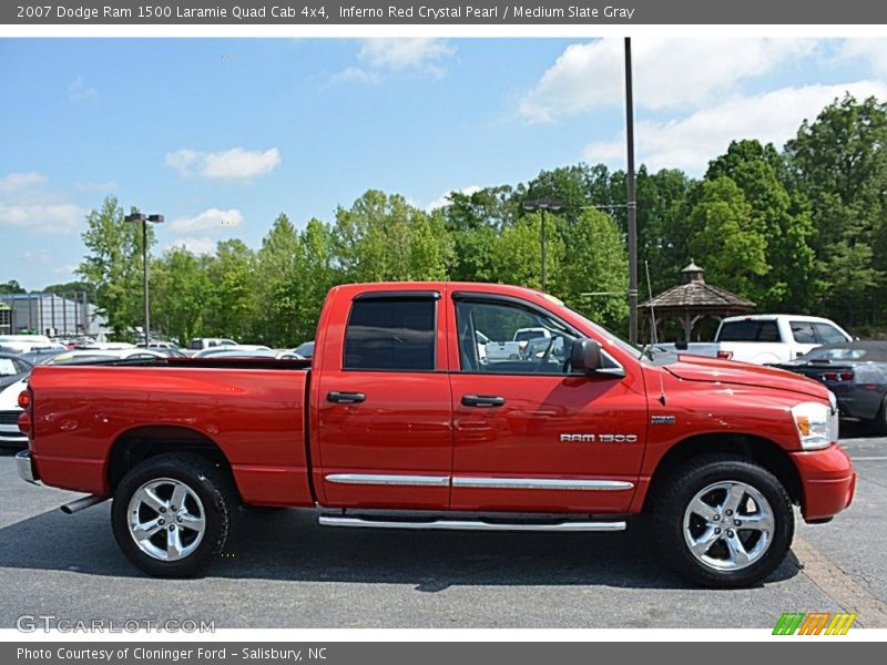 Inferno Red Crystal Pearl / Medium Slate Gray 2007 Dodge Ram 1500 Laramie Quad Cab 4x4