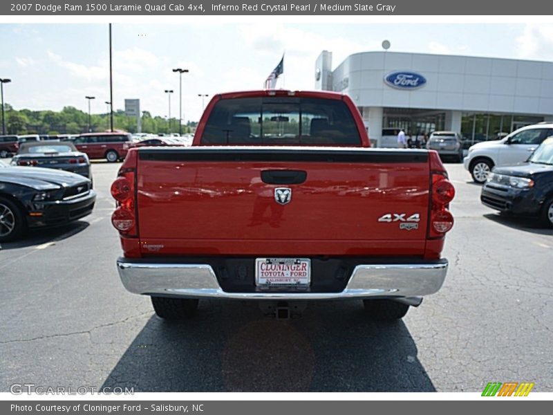 Inferno Red Crystal Pearl / Medium Slate Gray 2007 Dodge Ram 1500 Laramie Quad Cab 4x4