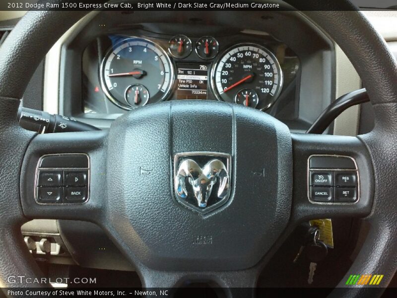 Bright White / Dark Slate Gray/Medium Graystone 2012 Dodge Ram 1500 Express Crew Cab