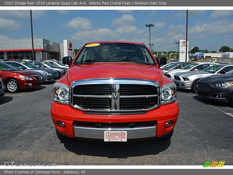 Inferno Red Crystal Pearl / Medium Slate Gray 2007 Dodge Ram 1500 Laramie Quad Cab 4x4