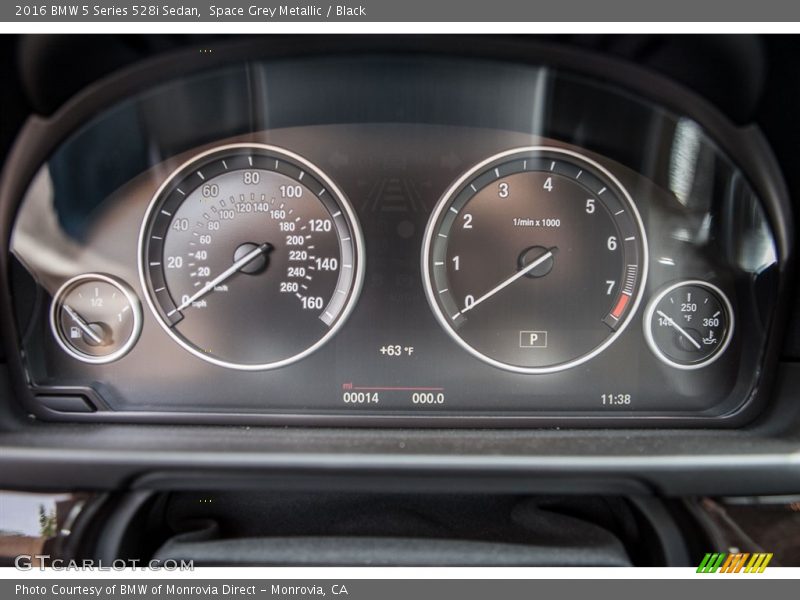 Space Grey Metallic / Black 2016 BMW 5 Series 528i Sedan
