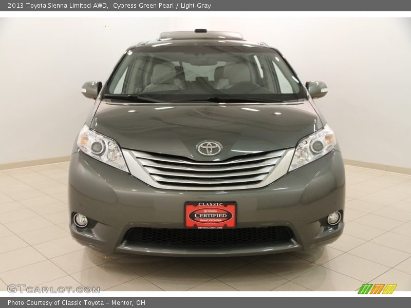 Cypress Green Pearl / Light Gray 2013 Toyota Sienna Limited AWD
