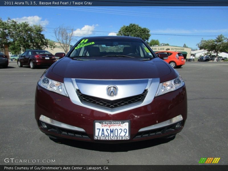 Basque Red Pearl / Taupe Gray 2011 Acura TL 3.5
