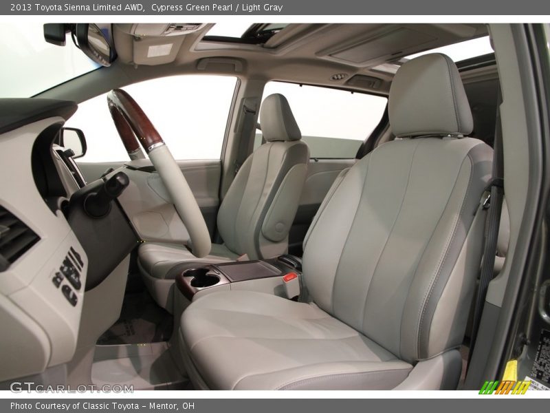Cypress Green Pearl / Light Gray 2013 Toyota Sienna Limited AWD