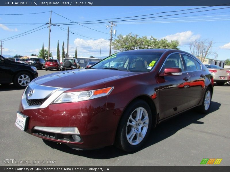 Basque Red Pearl / Taupe Gray 2011 Acura TL 3.5