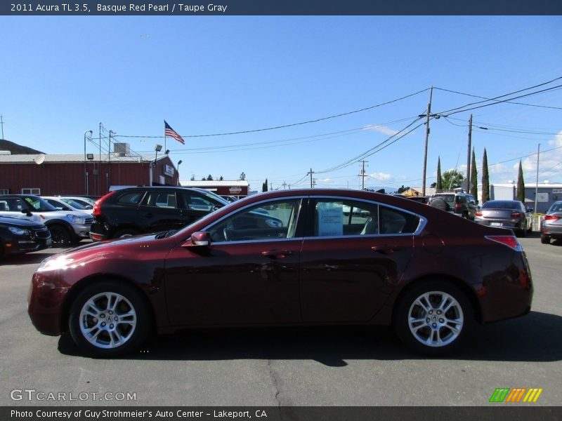 Basque Red Pearl / Taupe Gray 2011 Acura TL 3.5