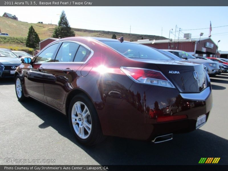Basque Red Pearl / Taupe Gray 2011 Acura TL 3.5