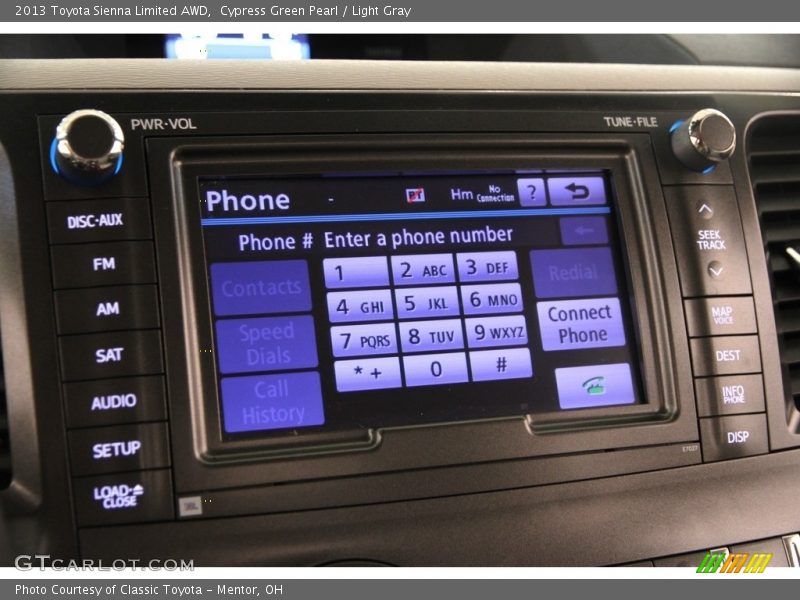 Cypress Green Pearl / Light Gray 2013 Toyota Sienna Limited AWD