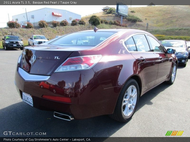 Basque Red Pearl / Taupe Gray 2011 Acura TL 3.5
