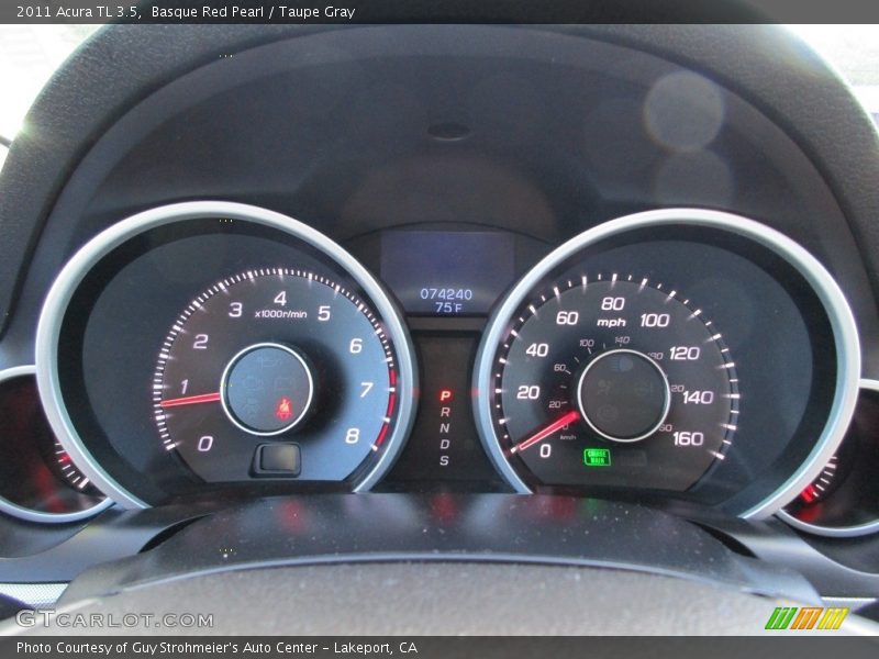 Basque Red Pearl / Taupe Gray 2011 Acura TL 3.5