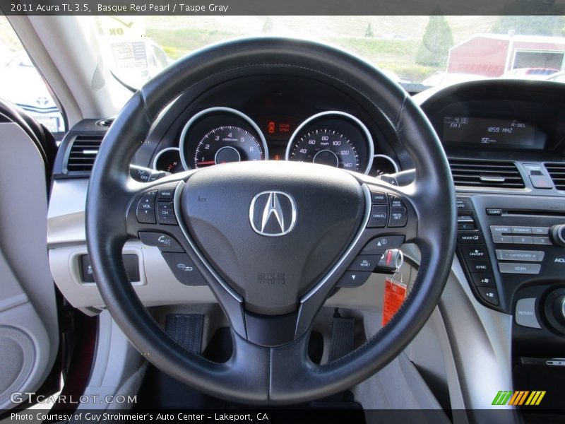 Basque Red Pearl / Taupe Gray 2011 Acura TL 3.5
