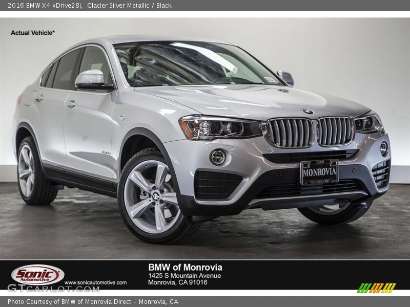 Glacier Silver Metallic / Black 2016 BMW X4 xDrive28i