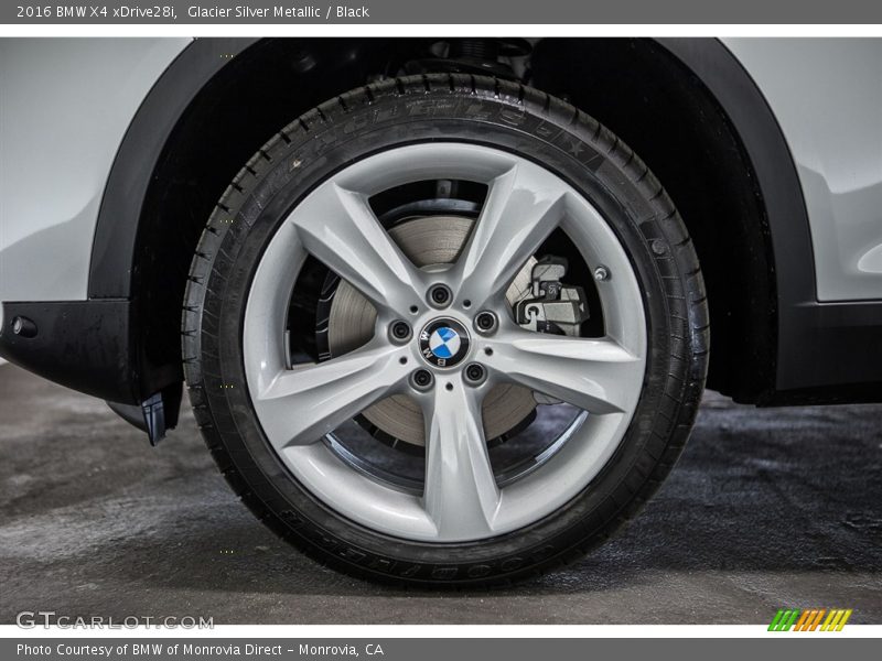 Glacier Silver Metallic / Black 2016 BMW X4 xDrive28i
