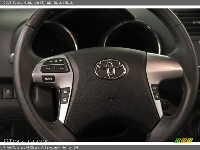 Black / Black 2013 Toyota Highlander SE 4WD