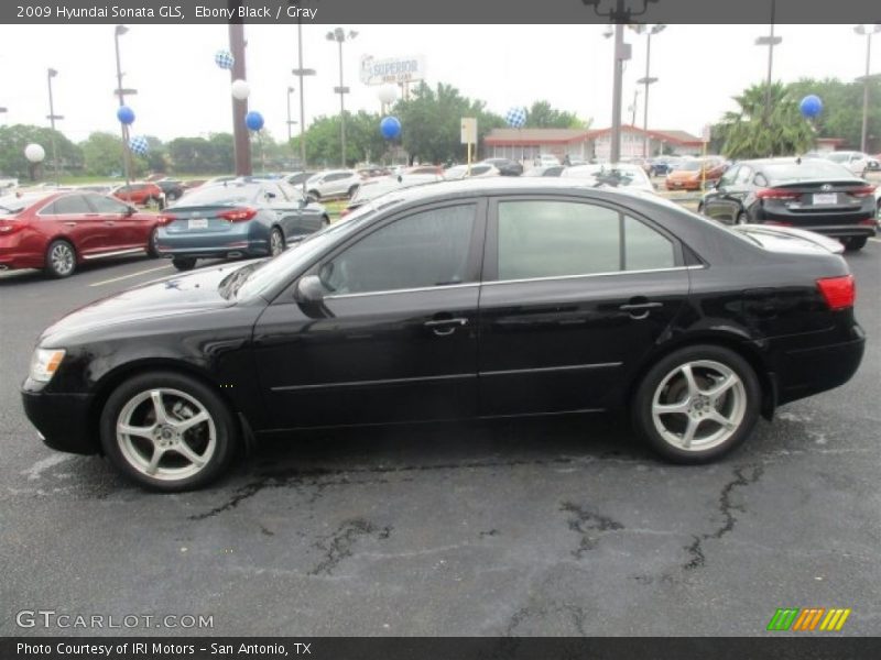 Ebony Black / Gray 2009 Hyundai Sonata GLS