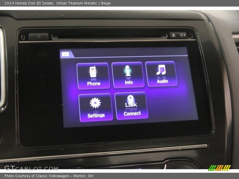 Urban Titanium Metallic / Beige 2014 Honda Civic EX Sedan