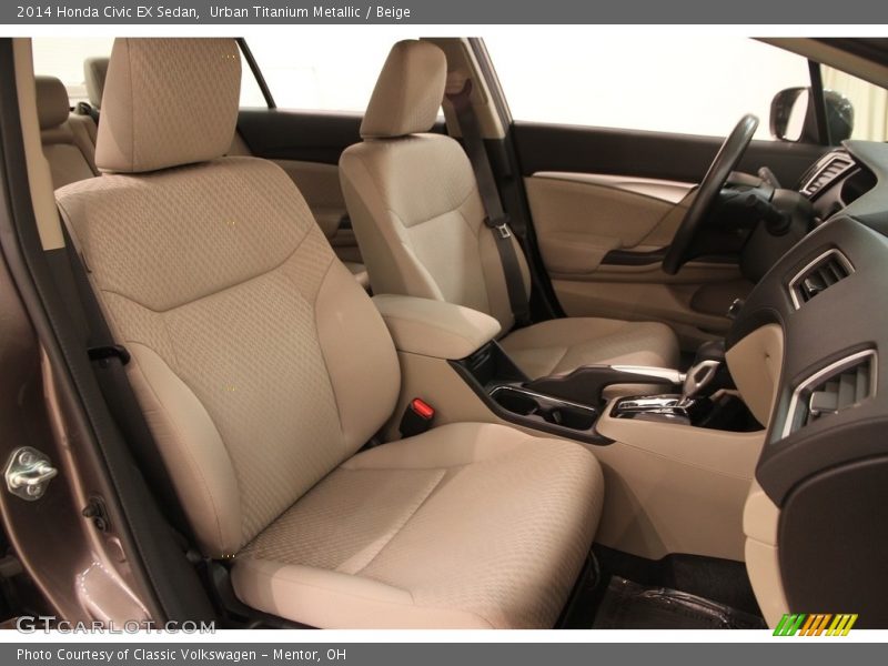 Urban Titanium Metallic / Beige 2014 Honda Civic EX Sedan