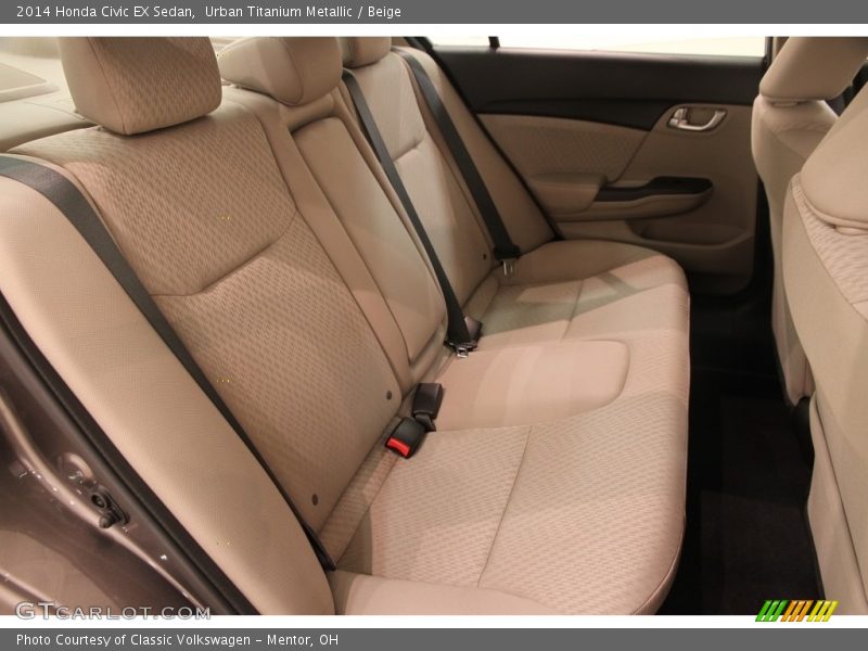 Urban Titanium Metallic / Beige 2014 Honda Civic EX Sedan