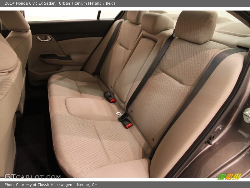 Urban Titanium Metallic / Beige 2014 Honda Civic EX Sedan