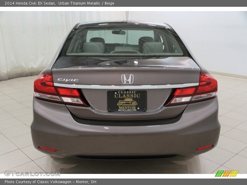 Urban Titanium Metallic / Beige 2014 Honda Civic EX Sedan
