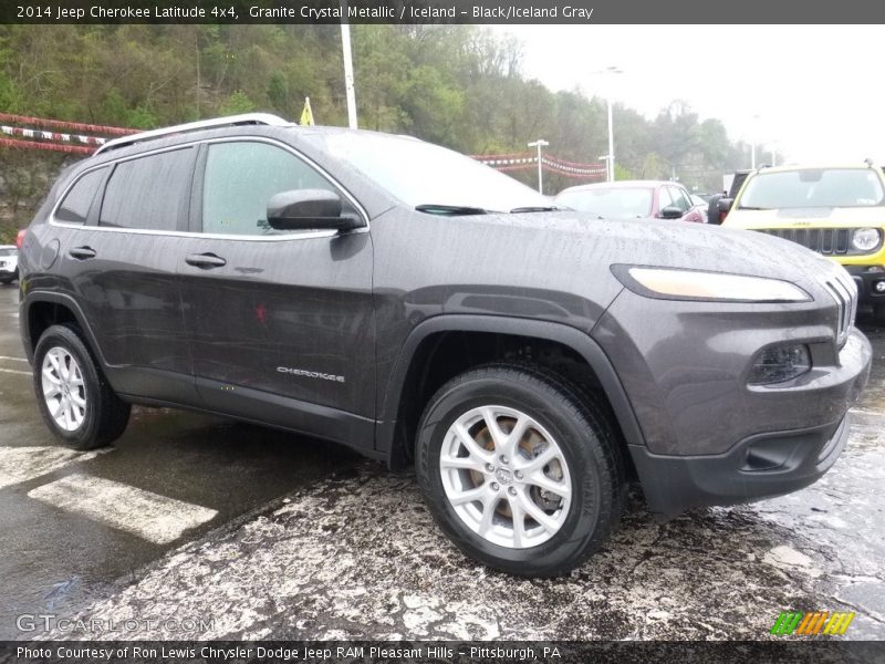 Granite Crystal Metallic / Iceland - Black/Iceland Gray 2014 Jeep Cherokee Latitude 4x4