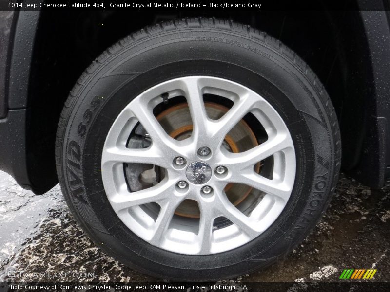 Granite Crystal Metallic / Iceland - Black/Iceland Gray 2014 Jeep Cherokee Latitude 4x4