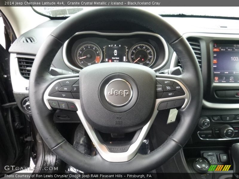 Granite Crystal Metallic / Iceland - Black/Iceland Gray 2014 Jeep Cherokee Latitude 4x4