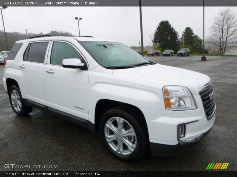 Summit White / Jet Black 2016 GMC Terrain SLE AWD