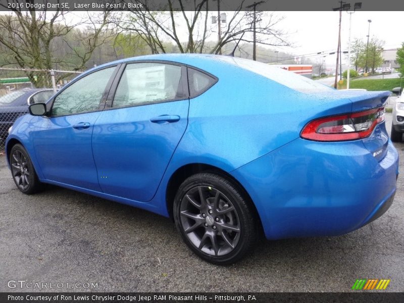 Laser Blue Pearl / Black 2016 Dodge Dart SE