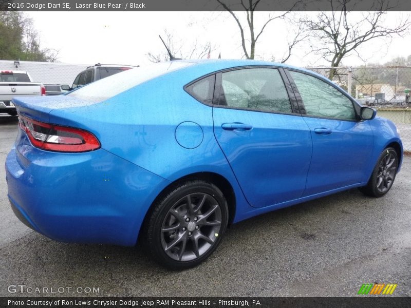 Laser Blue Pearl / Black 2016 Dodge Dart SE