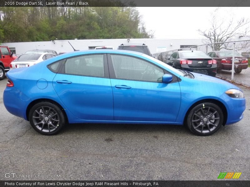 Laser Blue Pearl / Black 2016 Dodge Dart SE