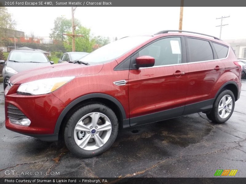 Sunset Metallic / Charcoal Black 2016 Ford Escape SE 4WD
