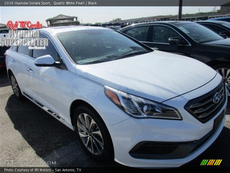 Quartz White Pearl / Black 2016 Hyundai Sonata Sport