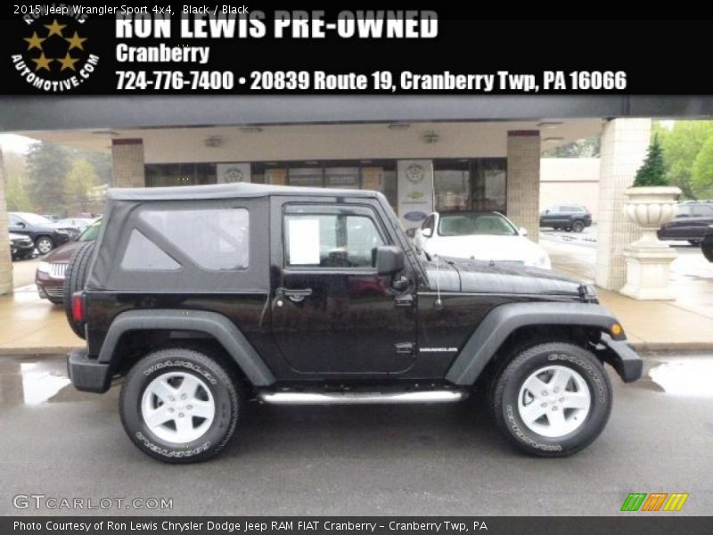 Black / Black 2015 Jeep Wrangler Sport 4x4