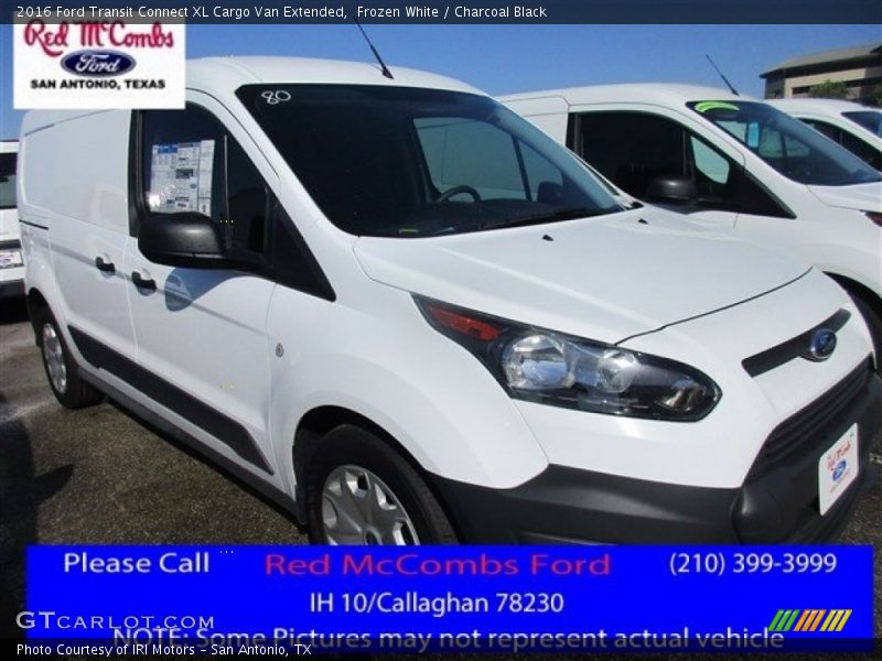 Frozen White / Charcoal Black 2016 Ford Transit Connect XL Cargo Van Extended