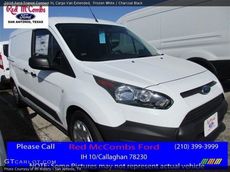Frozen White / Charcoal Black 2016 Ford Transit Connect XL Cargo Van Extended