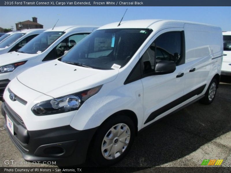 Frozen White / Charcoal Black 2016 Ford Transit Connect XL Cargo Van Extended
