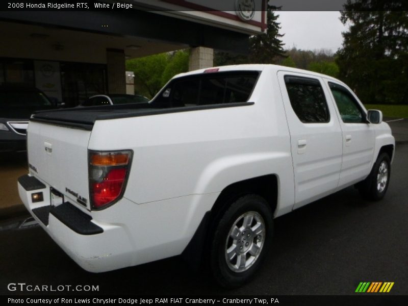 White / Beige 2008 Honda Ridgeline RTS
