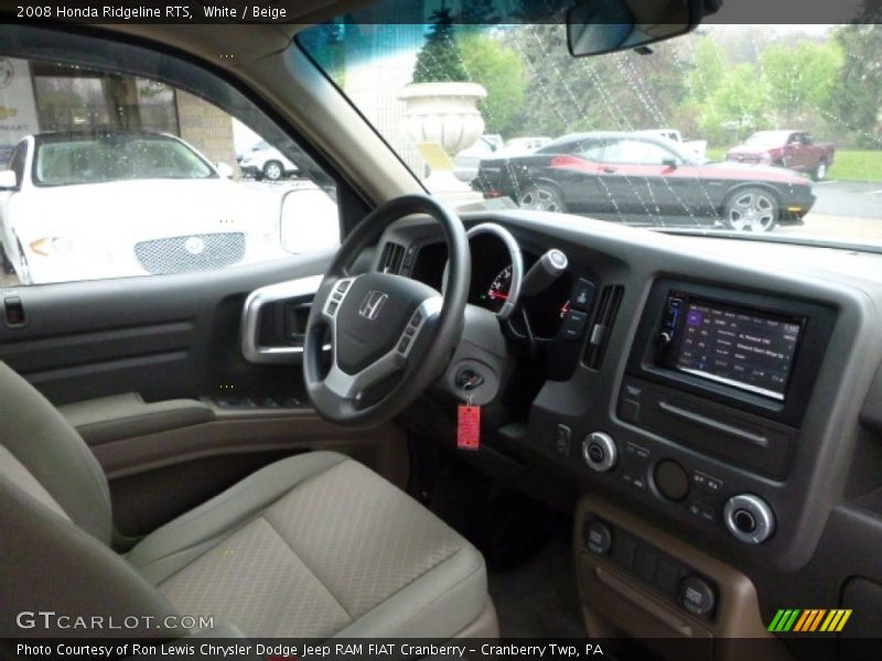 White / Beige 2008 Honda Ridgeline RTS