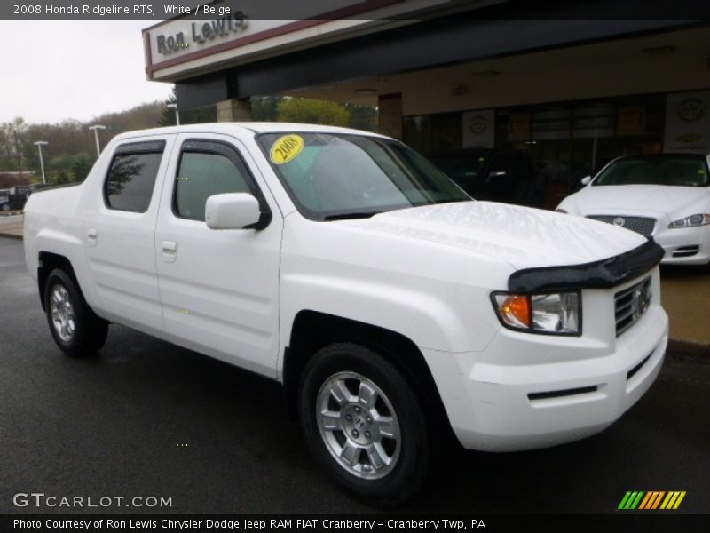 White / Beige 2008 Honda Ridgeline RTS