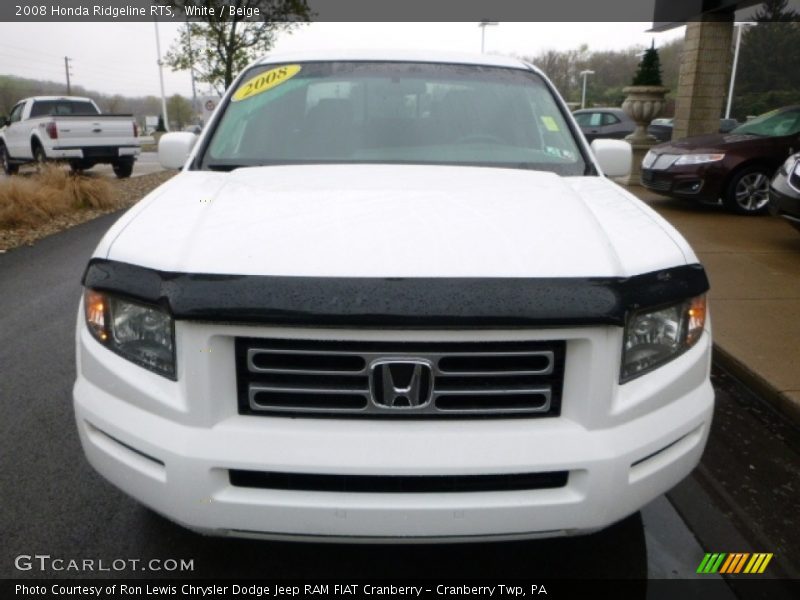 White / Beige 2008 Honda Ridgeline RTS