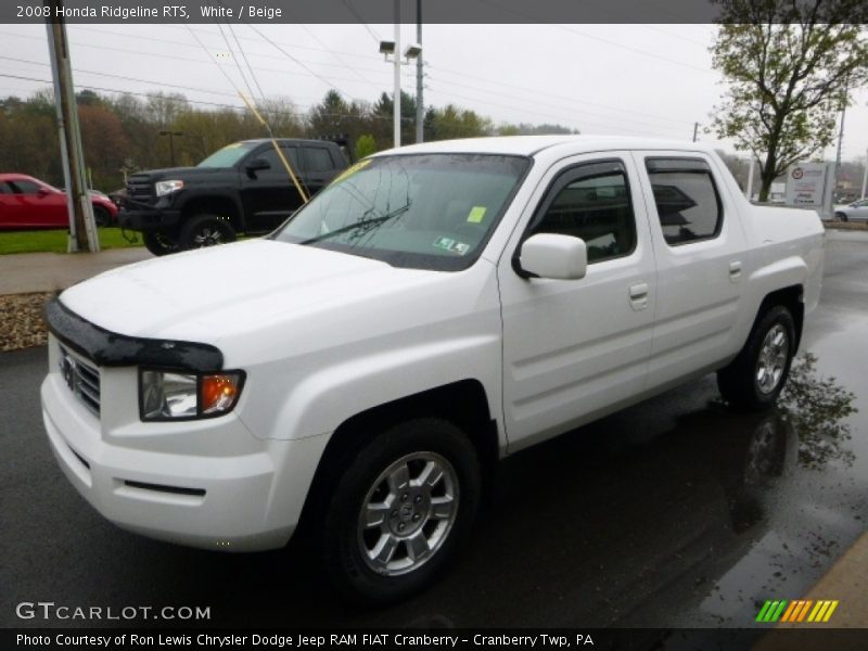 White / Beige 2008 Honda Ridgeline RTS