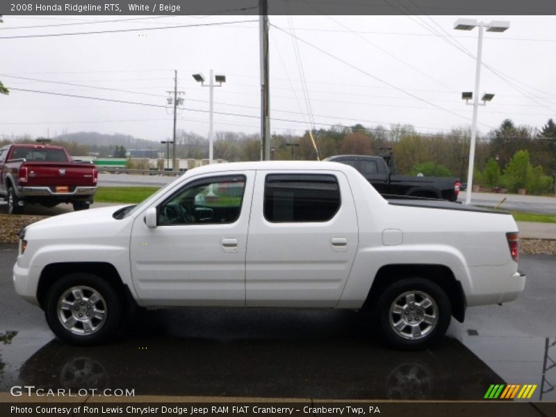 White / Beige 2008 Honda Ridgeline RTS